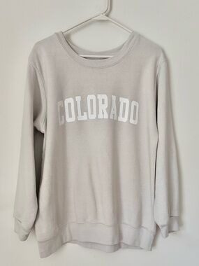 Pacific & Co Crew TerryCloth Sweater - Beige SZ.M